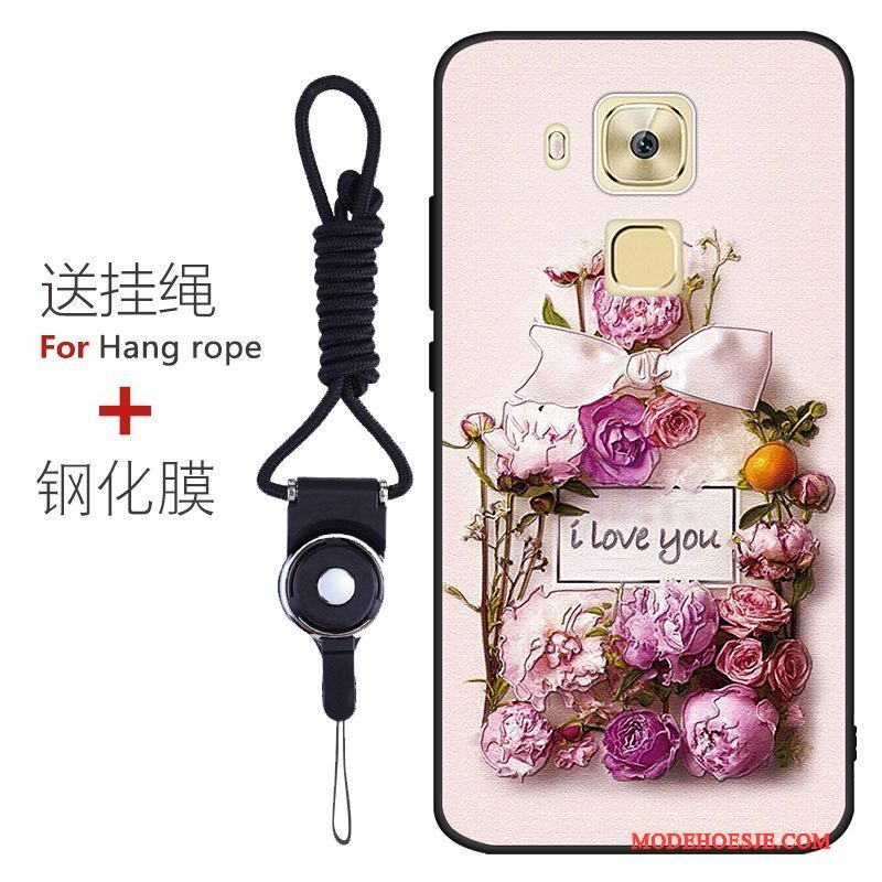 Hoesje Huawei G9 Plus Zakken Schrobbentelefoon, Hoes Huawei G9 Plus Zacht Rood Patroon