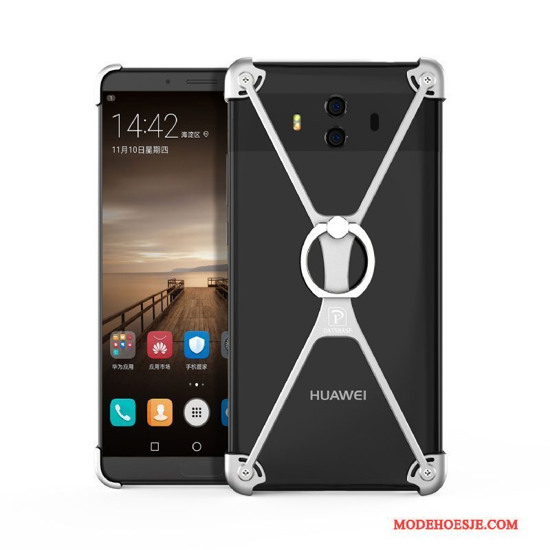 Hoesje Huawei Mate 10 Bescherming Ring Anti-fall, Hoes Huawei Mate 10 Scheppend Trend Zwart