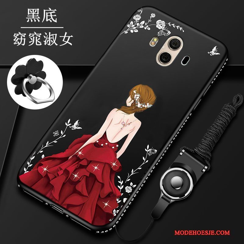 Hoesje Huawei Mate 10 Bescherming Rood Anti-fall, Hoes Huawei Mate 10 Zacht Telefoon