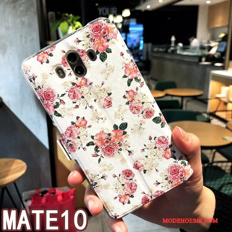 Hoesje Huawei Mate 10 Bescherming Roze Trend, Hoes Huawei Mate 10 Leer Accessoires Winterslaap