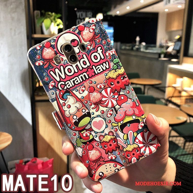 Hoesje Huawei Mate 10 Bescherming Roze Trend, Hoes Huawei Mate 10 Leer Accessoires Winterslaap