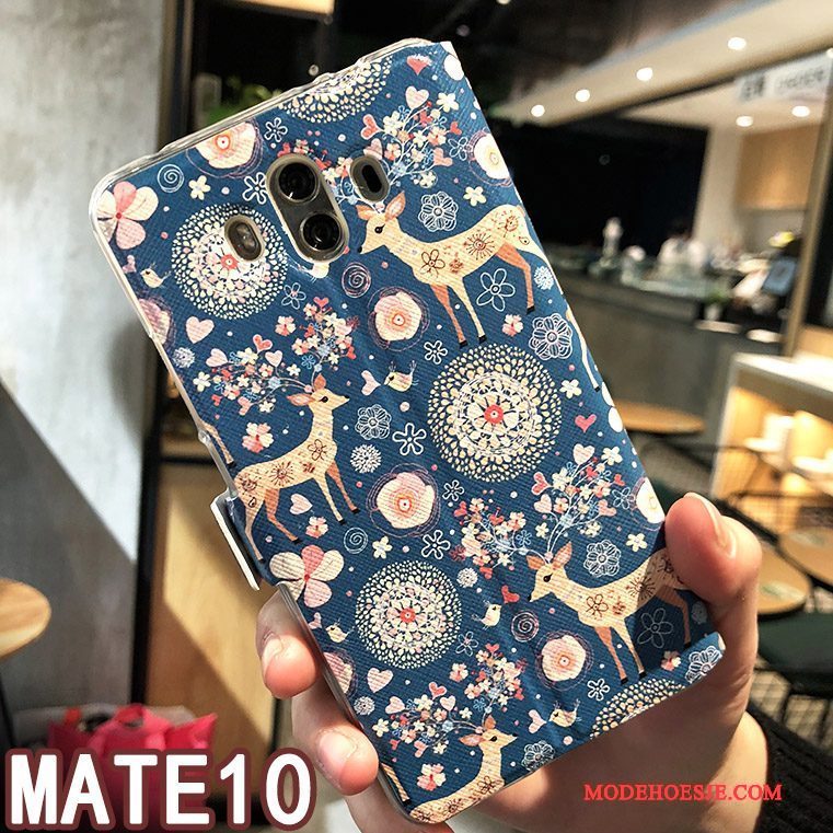 Hoesje Huawei Mate 10 Bescherming Roze Trend, Hoes Huawei Mate 10 Leer Accessoires Winterslaap