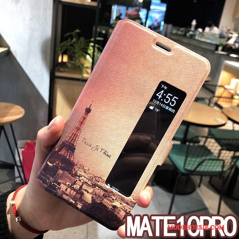 Hoesje Huawei Mate 10 Bescherming Roze Trend, Hoes Huawei Mate 10 Leer Accessoires Winterslaap