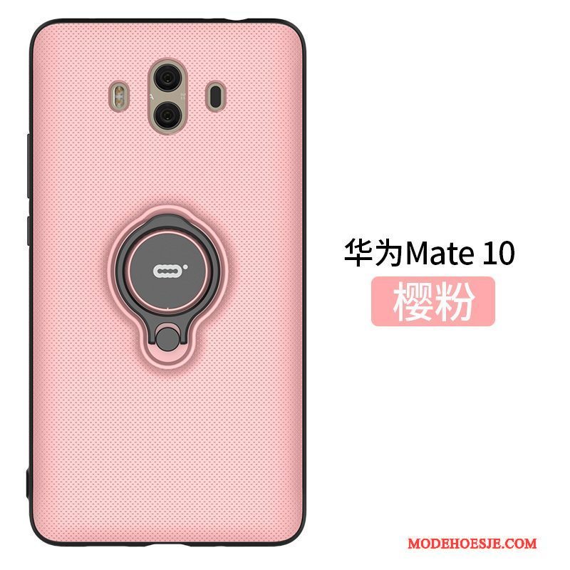 Hoesje Huawei Mate 10 Bescherming Telefoon Anti-fall, Hoes Huawei Mate 10 Ondersteuning Zwart Klittenband