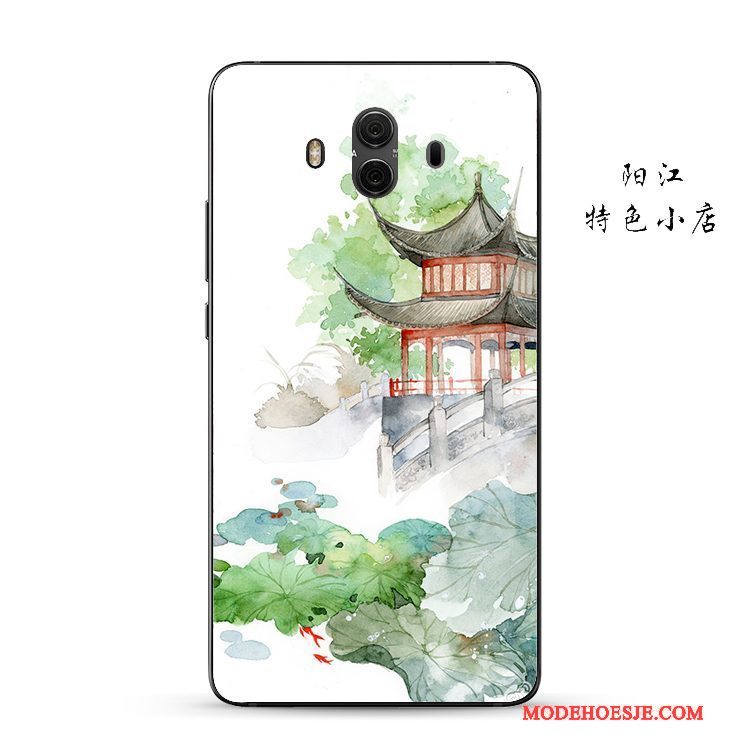 Hoesje Huawei Mate 10 Bescherming Telefoon Anti-fall, Hoes Huawei Mate 10 Vintage Roze Chinese Stijl