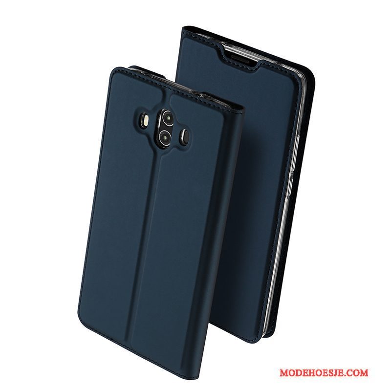 Hoesje Huawei Mate 10 Folio Rozetelefoon, Hoes Huawei Mate 10 Zakken Anti-fall