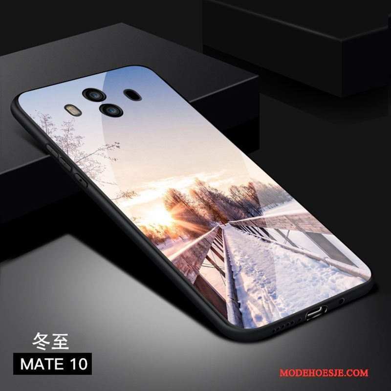 Hoesje Huawei Mate 10 Geschilderd Anti-fall Groen, Hoes Huawei Mate 10 Bescherming Glastelefoon