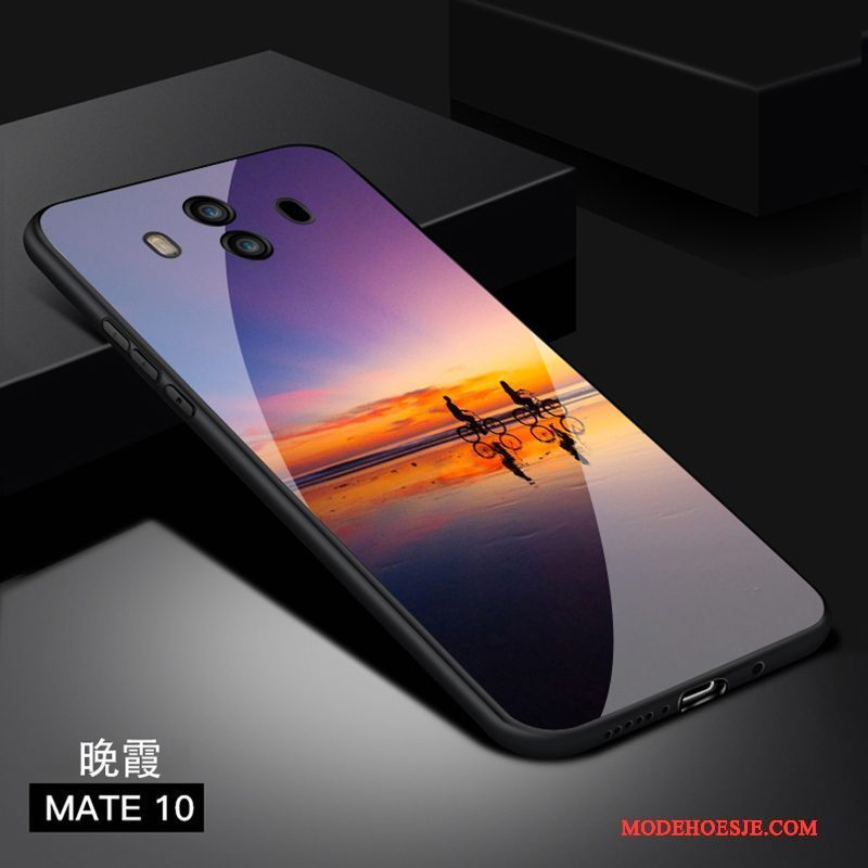 Hoesje Huawei Mate 10 Geschilderd Anti-fall Groen, Hoes Huawei Mate 10 Bescherming Glastelefoon