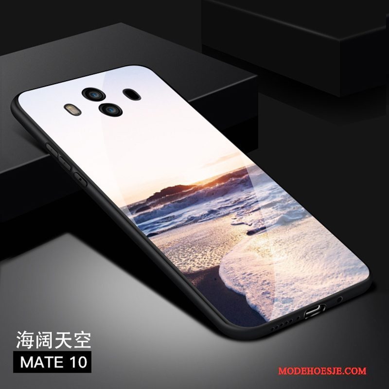 Hoesje Huawei Mate 10 Geschilderd Anti-fall Groen, Hoes Huawei Mate 10 Bescherming Glastelefoon