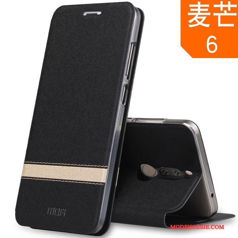 Hoesje Huawei Mate 10 Lite Leer Anti-falltelefoon, Hoes Huawei Mate 10 Lite Siliconen Goud