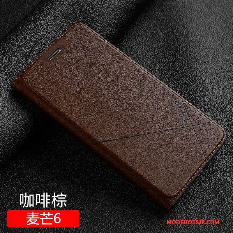 Hoesje Huawei Mate 10 Lite Leer Telefoon Zwart, Hoes Huawei Mate 10 Lite Folio Anti-fall