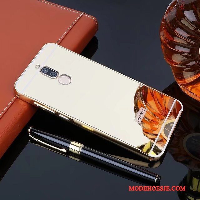 Hoesje Huawei Mate 10 Lite Metaal Spiegel Omlijsting, Hoes Huawei Mate 10 Lite Bescherming Achterkleptelefoon