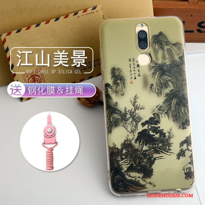 Hoesje Huawei Mate 10 Lite Scheppend Roze Persoonlijk, Hoes Huawei Mate 10 Lite Siliconen Hangertelefoon
