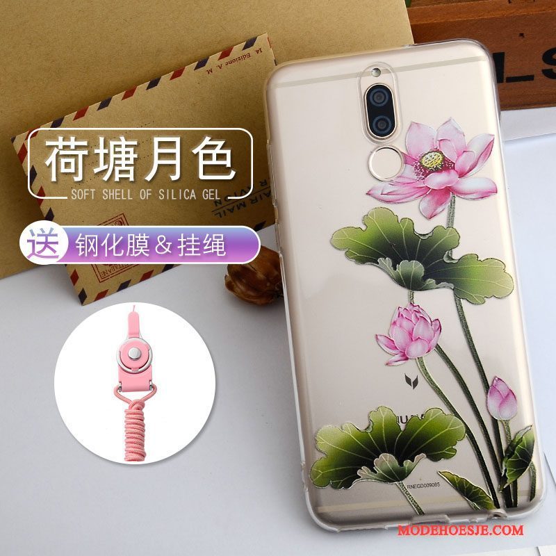 Hoesje Huawei Mate 10 Lite Scheppend Roze Persoonlijk, Hoes Huawei Mate 10 Lite Siliconen Hangertelefoon