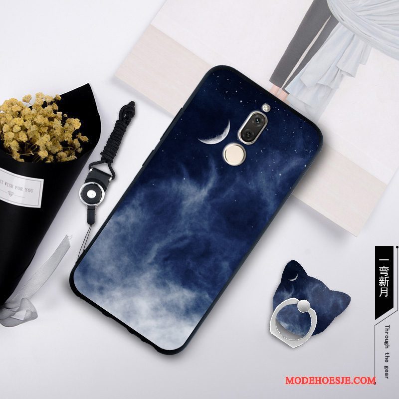 Hoesje Huawei Mate 10 Lite Zacht Trendtelefoon, Hoes Huawei Mate 10 Lite Zakken Anti-fall Blauw