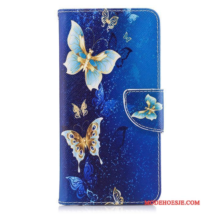 Hoesje Huawei Mate 10 Lite Zakken Blauwtelefoon, Hoes Huawei Mate 10 Lite Folio Anti-fall