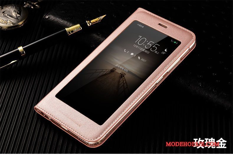 Hoesje Huawei Mate 10 Lite Zakken Telefoon Anti-fall, Hoes Huawei Mate 10 Lite Leer Roze Dun