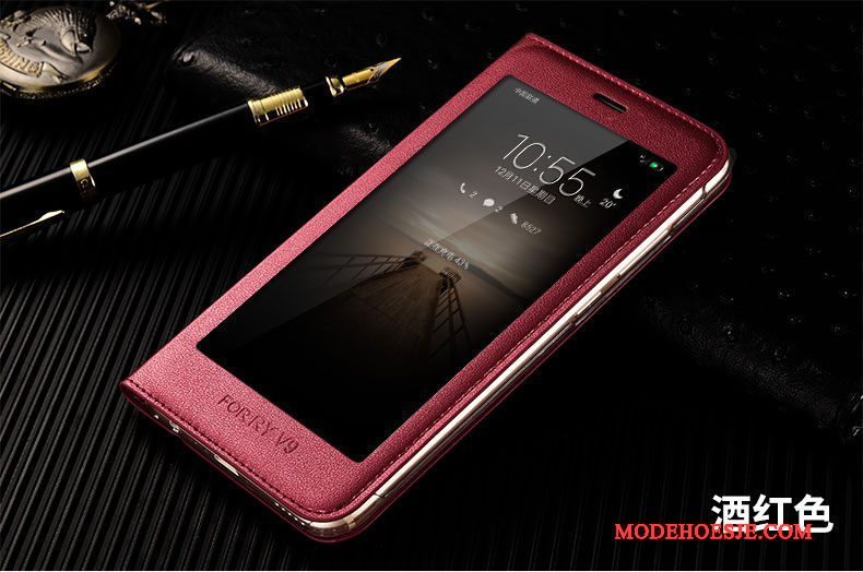 Hoesje Huawei Mate 10 Lite Zakken Telefoon Anti-fall, Hoes Huawei Mate 10 Lite Leer Roze Dun