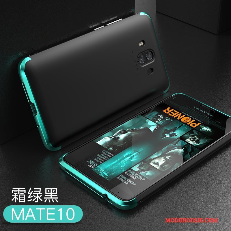 Hoesje Huawei Mate 10 Metaal Trendy Merk Hard, Hoes Huawei Mate 10 Zakken Anti-falltelefoon