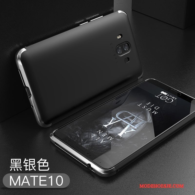 Hoesje Huawei Mate 10 Metaal Trendy Merk Hard, Hoes Huawei Mate 10 Zakken Anti-falltelefoon