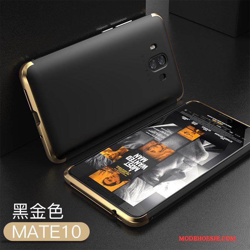 Hoesje Huawei Mate 10 Metaal Trendy Merk Hard, Hoes Huawei Mate 10 Zakken Anti-falltelefoon