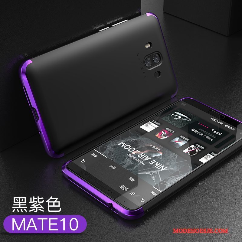 Hoesje Huawei Mate 10 Metaal Trendy Merk Hard, Hoes Huawei Mate 10 Zakken Anti-falltelefoon