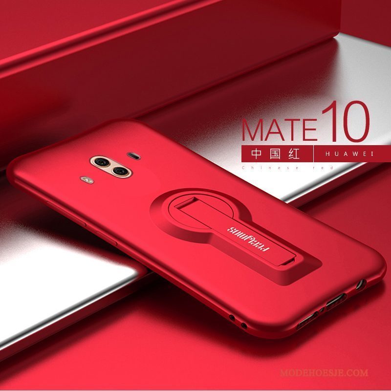 Hoesje Huawei Mate 10 Ondersteuning Anti-falltelefoon, Hoes Huawei Mate 10 Scheppend Schrobben Goud