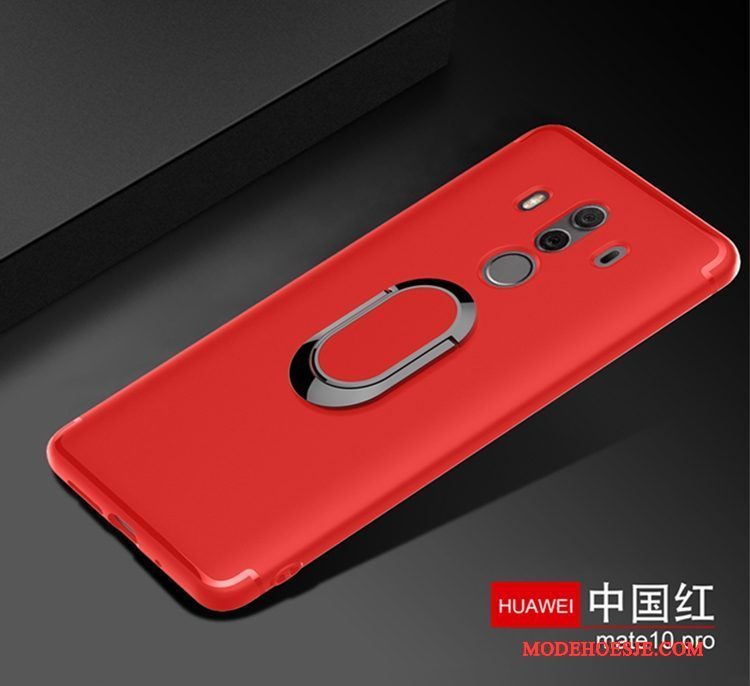 Hoesje Huawei Mate 10 Pro Bescherming Ring Roze, Hoes Huawei Mate 10 Pro Telefoon Dun