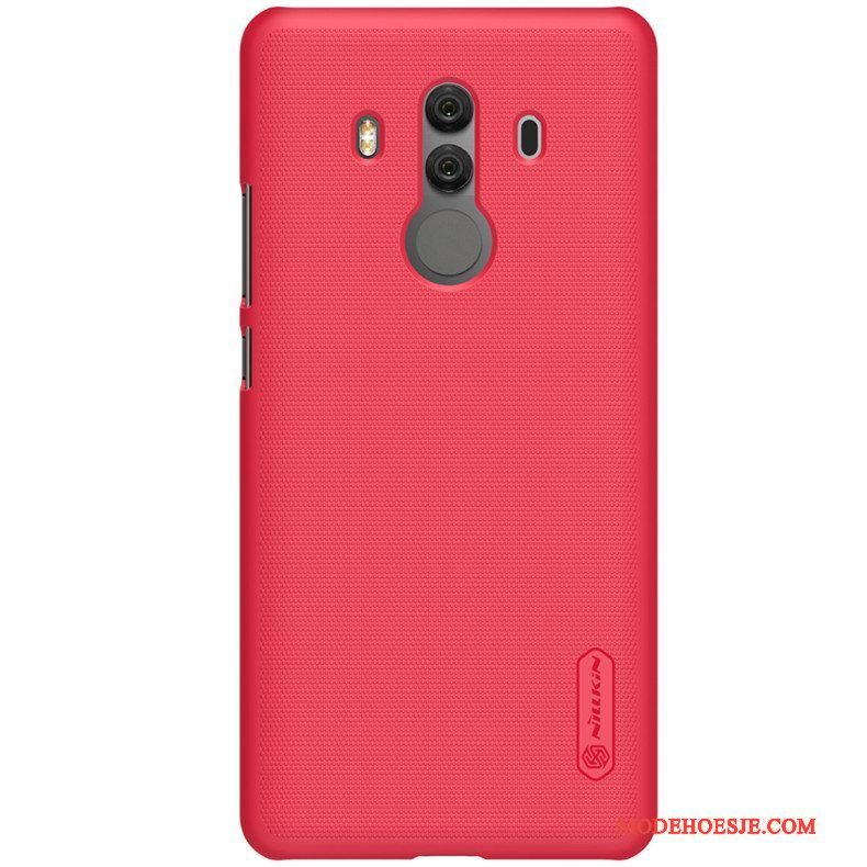 Hoesje Huawei Mate 10 Pro Bescherming Rood Goud, Hoes Huawei Mate 10 Pro Schrobbentelefoon