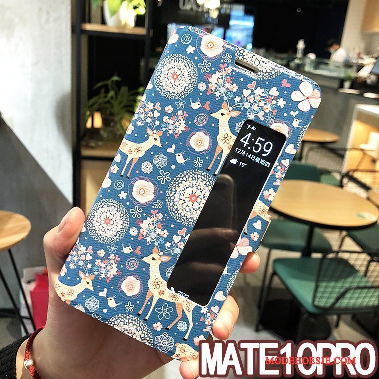 Hoesje Huawei Mate 10 Pro Bescherming Trend Accessoires, Hoes Huawei Mate 10 Pro Scheppend Wit Winterslaap