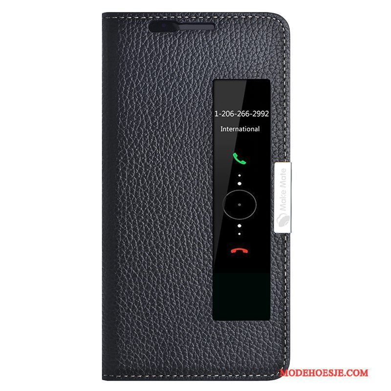 Hoesje Huawei Mate 10 Pro Leer Anti-fall Rood, Hoes Huawei Mate 10 Pro Folio Telefoon