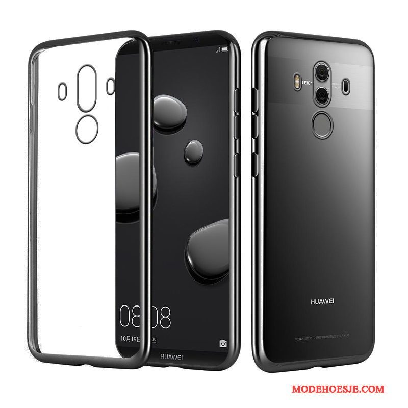 Hoesje Huawei Mate 10 Pro Luxe Telefoon Elegante, Hoes Huawei Mate 10 Pro Siliconen Goud Plating