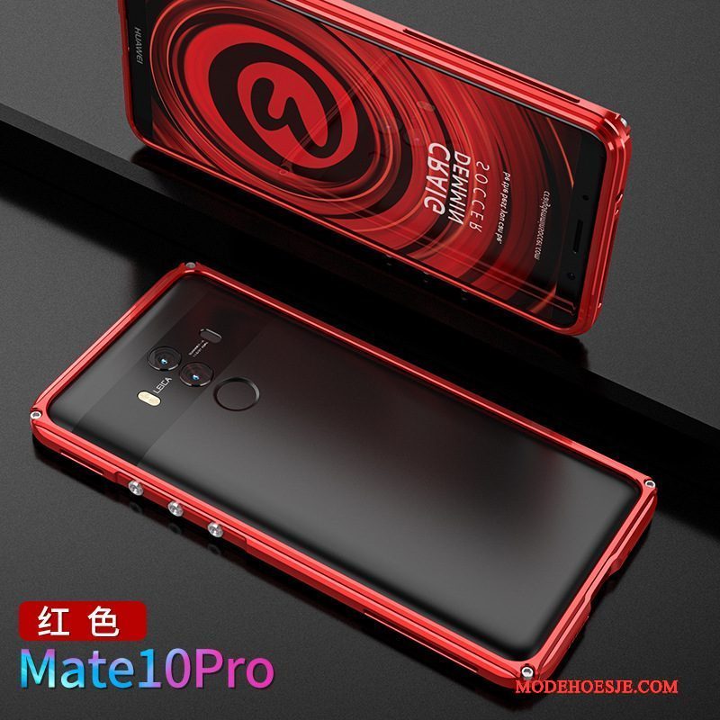 Hoesje Huawei Mate 10 Pro Metaal Nieuw Goud, Hoes Huawei Mate 10 Pro Scheppend Telefoon Omlijsting