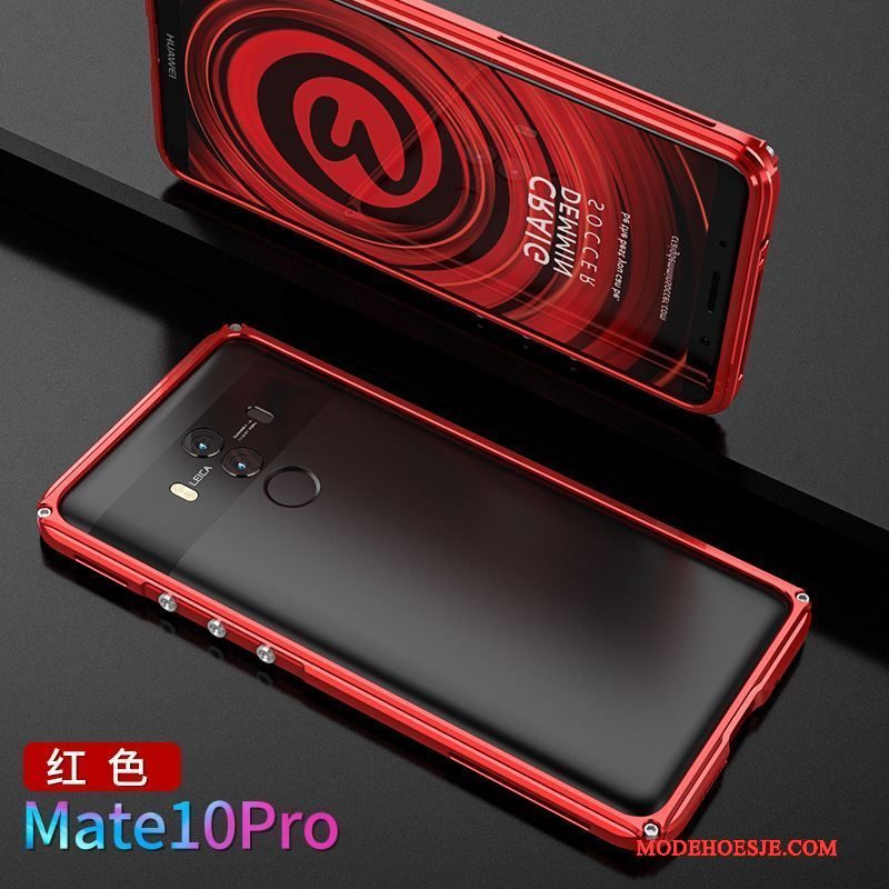 Hoesje Huawei Mate 10 Pro Metaal Omlijsting Persoonlijk, Hoes Huawei Mate 10 Pro Scheppend Nieuw Rood