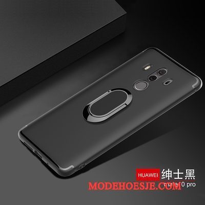 Hoesje Huawei Mate 10 Pro Ondersteuning Klittenband Heimelijkheid, Hoes Huawei Mate 10 Pro Zacht Magnetisch Auto