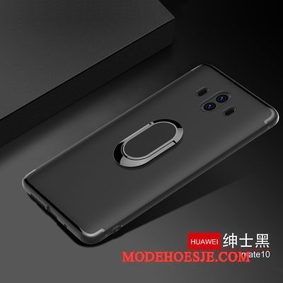 Hoesje Huawei Mate 10 Pro Ondersteuning Klittenband Heimelijkheid, Hoes Huawei Mate 10 Pro Zacht Magnetisch Auto