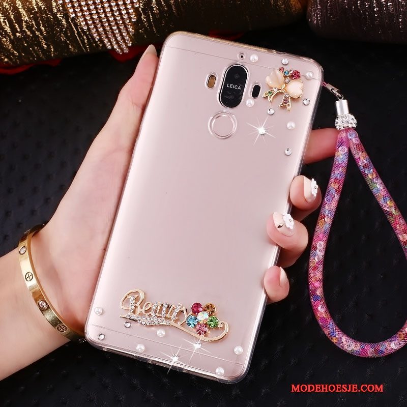 Hoesje Huawei Mate 10 Pro Scheppend Goud Ring, Hoes Huawei Mate 10 Pro Strass