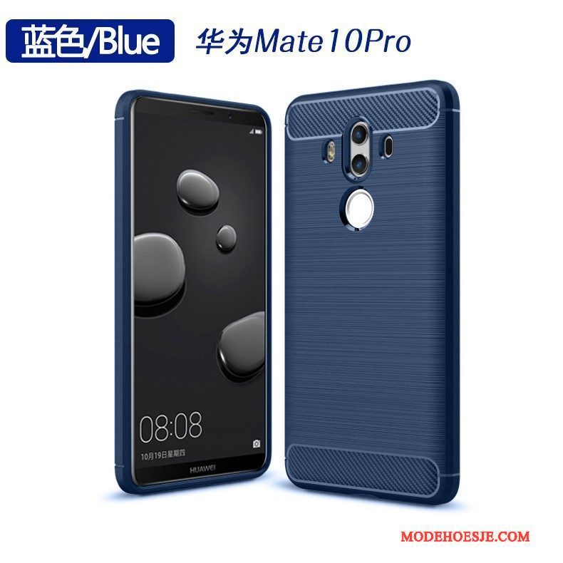 Hoesje Huawei Mate 10 Pro Zacht Groentelefoon, Hoes Huawei Mate 10 Pro Zakken Anti-fall