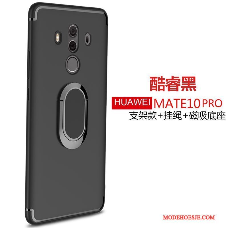 Hoesje Huawei Mate 10 Pro Zacht Ring Anti-fall, Hoes Huawei Mate 10 Pro Bescherming Hanger Schrobben