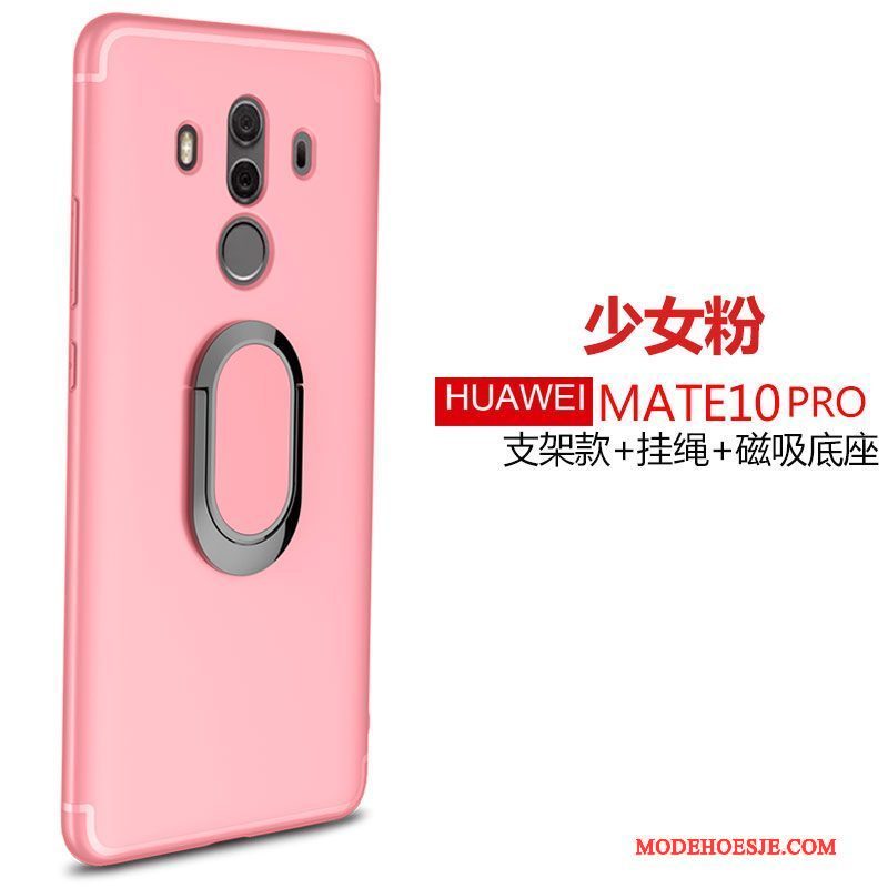 Hoesje Huawei Mate 10 Pro Zacht Ring Anti-fall, Hoes Huawei Mate 10 Pro Bescherming Hanger Schrobben