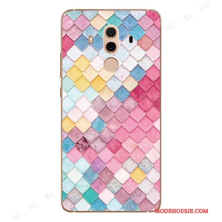 Hoesje Huawei Mate 10 Pro Zacht Roze Anti-fall, Hoes Huawei Mate 10 Pro Scheppend Trend Kunst