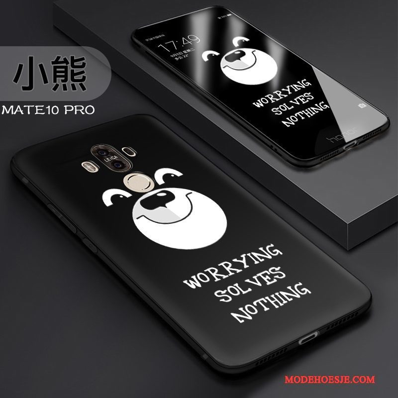 Hoesje Huawei Mate 10 Pro Zacht Schrobben Zwart, Hoes Huawei Mate 10 Pro Zakken Anti-falltelefoon