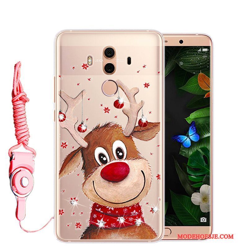 Hoesje Huawei Mate 10 Pro Zacht Telefoon Anti-fall, Hoes Huawei Mate 10 Pro Bescherming Roze