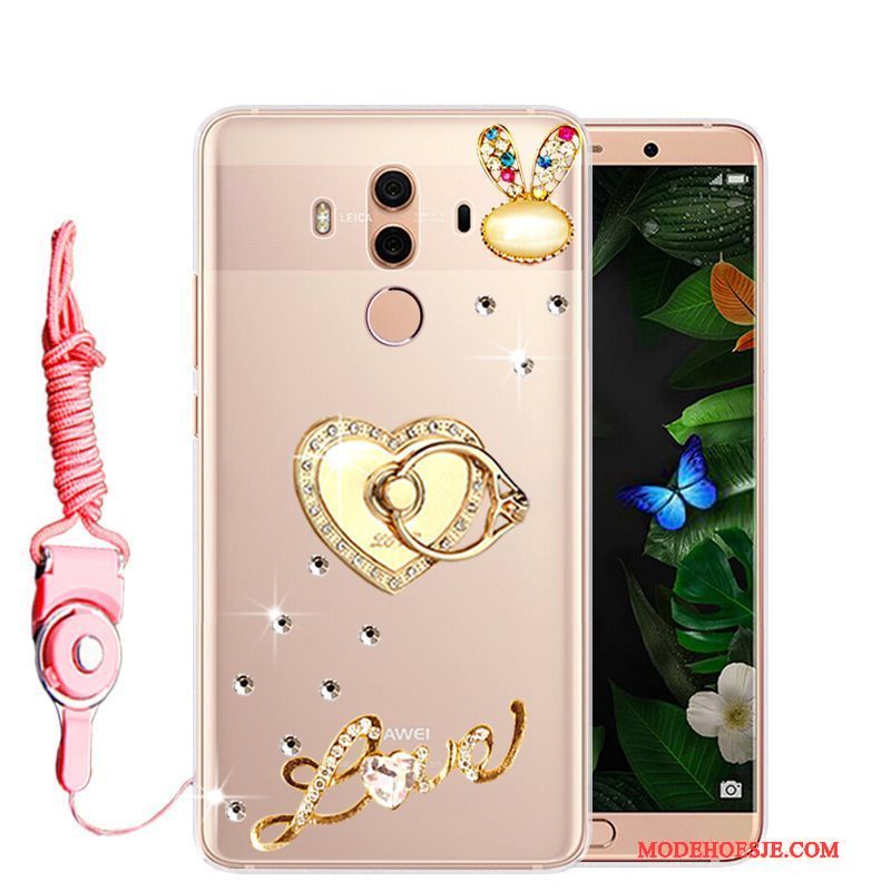 Hoesje Huawei Mate 10 Pro Zacht Telefoon Anti-fall, Hoes Huawei Mate 10 Pro Bescherming Roze