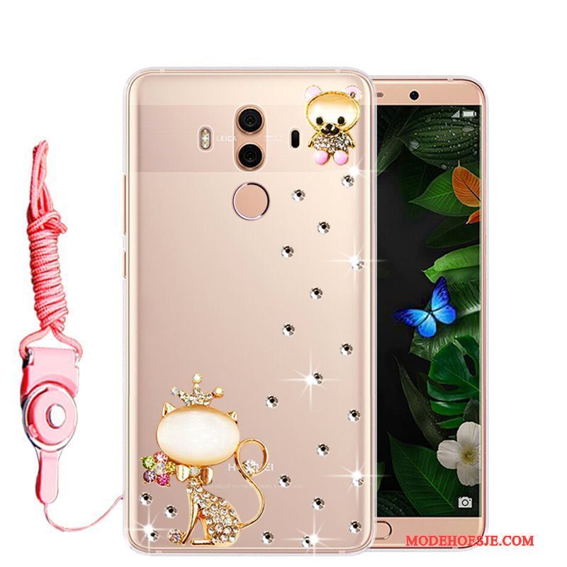 Hoesje Huawei Mate 10 Pro Zacht Telefoon Anti-fall, Hoes Huawei Mate 10 Pro Bescherming Roze