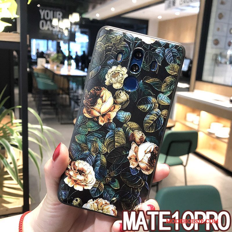 Hoesje Huawei Mate 10 Pro Zacht Telefoon Hanger, Hoes Huawei Mate 10 Pro Zakken Geel Nieuw