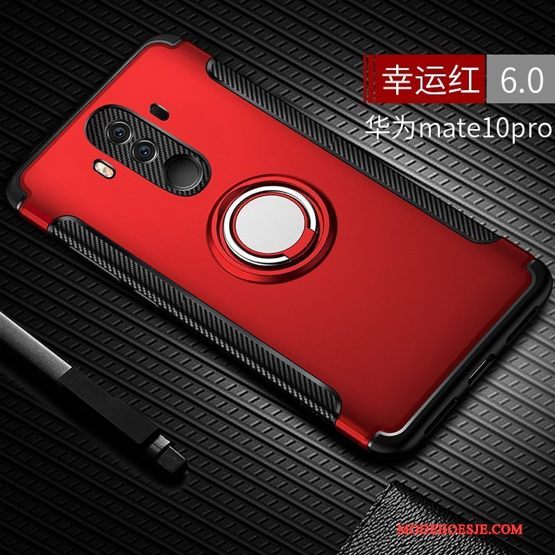 Hoesje Huawei Mate 10 Pro Zakken Anti-falltelefoon, Hoes Huawei Mate 10 Pro Siliconen Rood