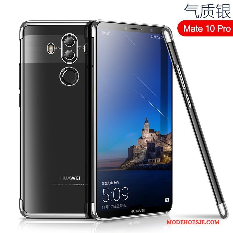 Hoesje Huawei Mate 10 Pro Zakken Anti-falltelefoon, Hoes Huawei Mate 10 Pro Zacht Roze