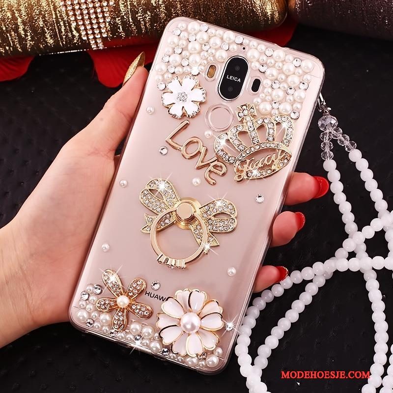 Hoesje Huawei Mate 10 Pro Zakken Blauwtelefoon, Hoes Huawei Mate 10 Pro Siliconen Vlinderdas Hanger