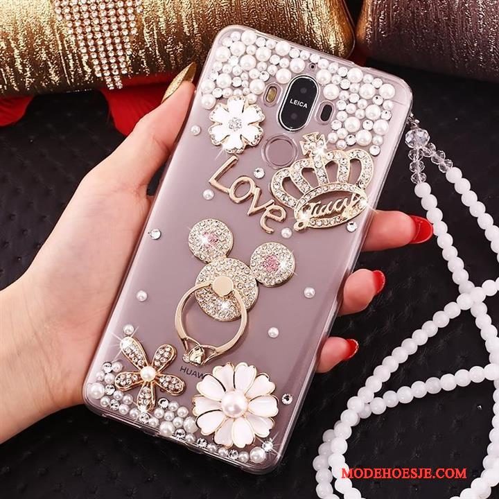 Hoesje Huawei Mate 10 Pro Zakken Blauwtelefoon, Hoes Huawei Mate 10 Pro Siliconen Vlinderdas Hanger